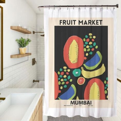 Rideau de Douche - FUNMOON - 150x180cm - Imperméable - Résistant à la moisissure - Élégant