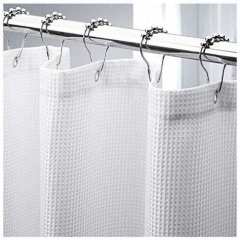 Rideau de douche gaufré 180x180CM, rideaux de douche en tissu résistant avec tissage gaufré rideaux de douche de salle de ba