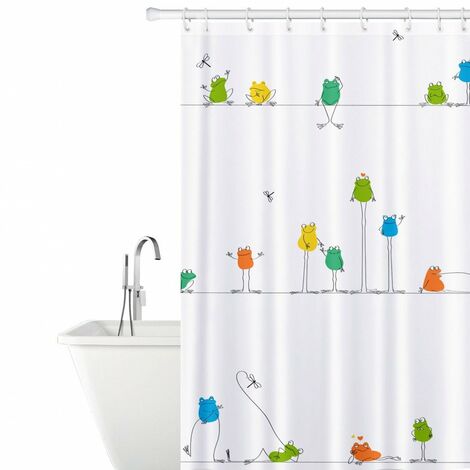 NORTHIX Rideau de douche grenouilles - 180 x 180 cm