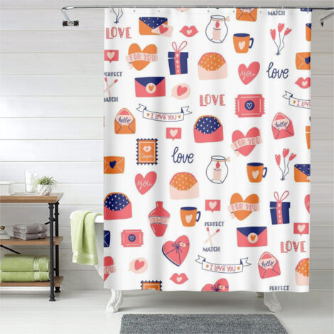 Rideau de douche imperméable, 180x180 cm, polyester