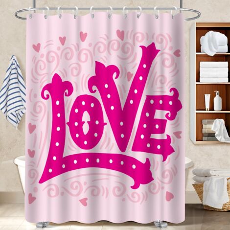 Rideau de douche imperméable en polyester 180x180 avec anneaux bâche de douche pour une ambiance tropicale et dépaysante