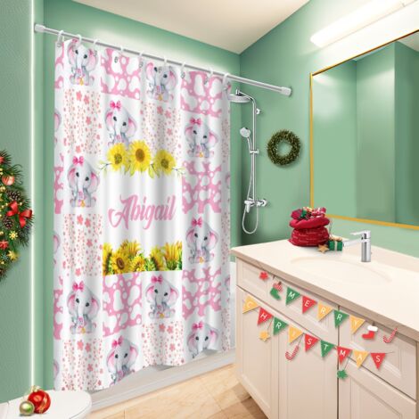 Rideau de douche imperméable en polyester 180x180 bordure lestée voile de douche pour un éveil en douceur le matin