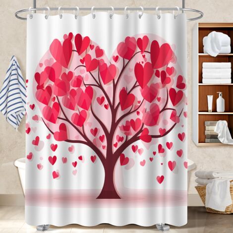 Rideau de douche imperméable en polyester 180x180 cocooning cache baignoire pour une ambiance tropicale et dépaysante
