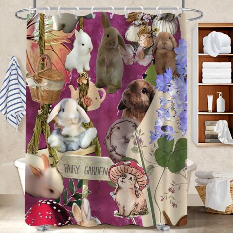 Rideau de douche imperméable en polyester 180x180 cocooning voile de douche pour solution pour angle difficile