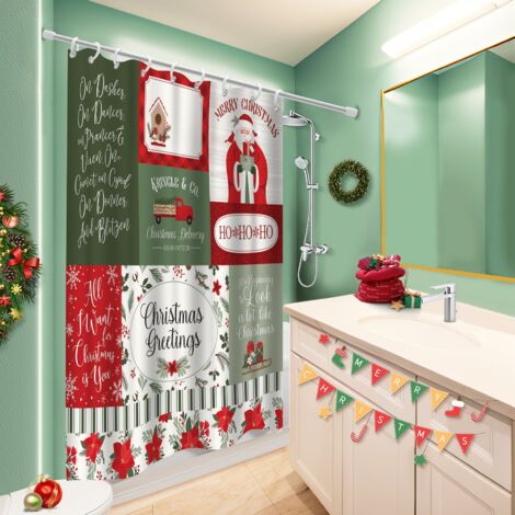 Rideau de douche imperméable en polyester 180x180 déco d‘intérieur housse de baignoire pour appartement