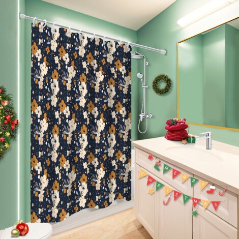 Rideau de douche imperméable en polyester 180x180 Élégant polyester pour salle de bain pour appartement