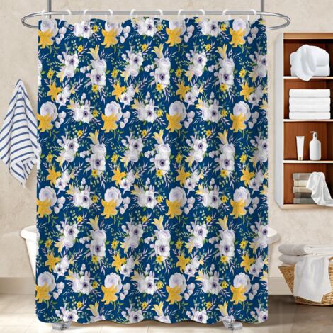 Rideau de douche imperméable en polyester 180x180 Étanche rideau étanche pour une ambiance tropicale et dépaysante