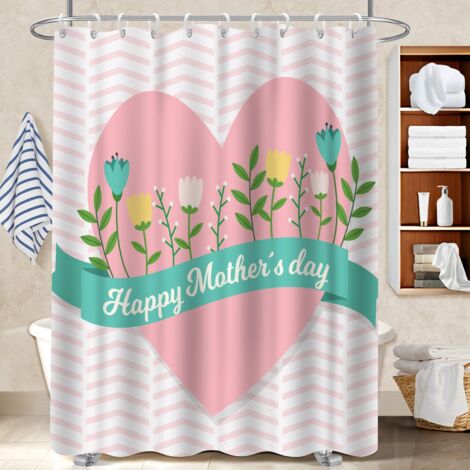 Rideau de douche imperméable en polyester 180x180 léger bâche polyester douche pour baignoire d’angle