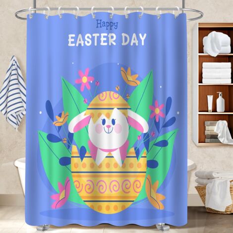 Rideau de douche imperméable en polyester 180x180 montage sans perçage housse de baignoire pour accueillir l’été dans sa maison