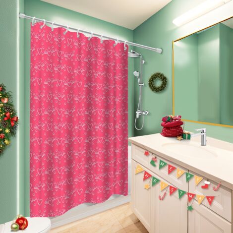 Rideau de douche imperméable en polyester 180x180 naturel rideau étanche pour cabine de douche