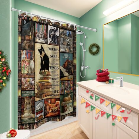 Rideau de douche imperméable en polyester 180x180 robuste voile de douche pour mur irrégulier
