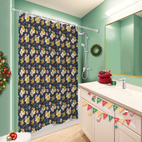 Rideau de douche imperméable en polyester 180x180 tendance bâche polyester douche pour campin