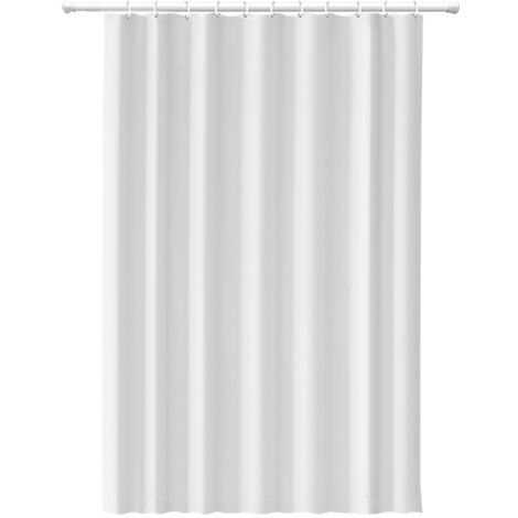 Rideau de douche imperméable épais sans perçage - Blanc uni 180x180 pour salle de bain/toilette