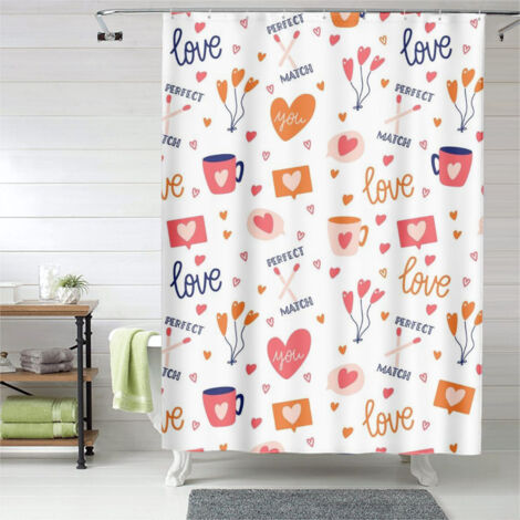 Rideau de douche imperméable, polyester, 90x180 cm