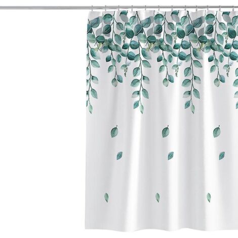 rideau De Douche Infusion, 80 L180 H 1 Pice Rideau De Douche Plante  Feuilles Vertes Rideau De Douche Anti-moisissure Tissu Polyester Impermable