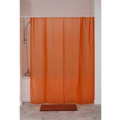 Rideau de douche laser Terre de Sienne 180 x 200 cm - TENDANCE