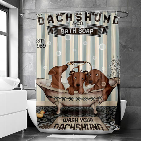 Rideau de douche motif chat vintage et baignoire aquarelle, tissu salle de bain imperméable, 90x180 cm
