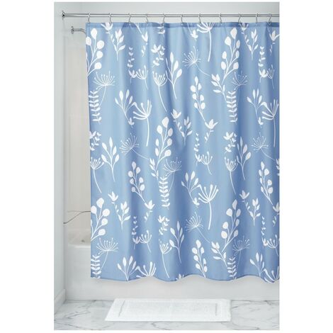 NICETOWN Rideaux Plantes Feuilles Imprim/és Rideau Occultant D/écoration de Fen/être /à Oeillets Tissu Polyester pour Salon Lot de 2 132 x 160 cm Bleu Clair