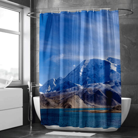 Rideau de douche nature colorée, décoration intime, tissu de qualité, rideau salle de bain - 90x180cm