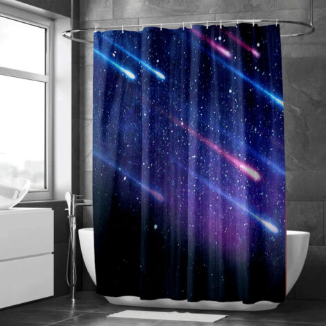 Rideau de douche nature hiver, motifs originaux, tissu résistant, déco salle de bain unique - 90x180cm
