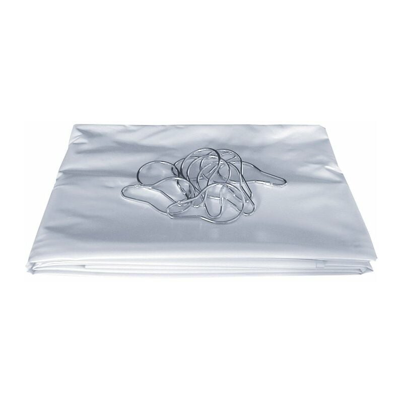 Pellet - Rideaux de douche - pvc blanc - 2 x 1,4 m asc