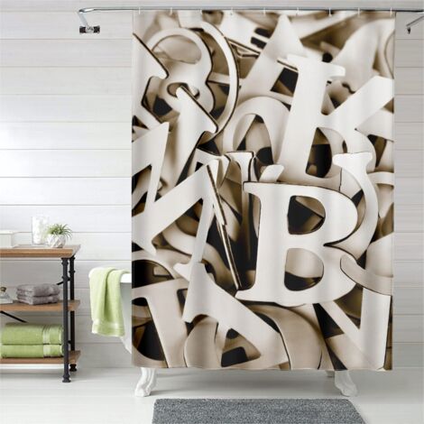 Rideau de douche œillets plastique, motif original, 180x180 cm