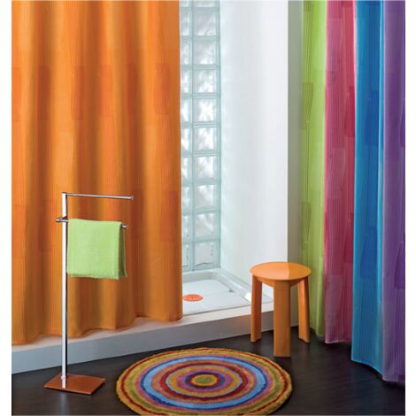 rideau de douche orange Gedy 114 en polyester rideaux de salle de bain 240x200 cm