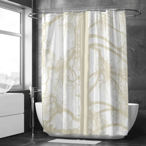 Rideau de douche paysage brumeux tonalités pastel – Douceur et sérénité
