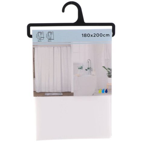 Rideau de douche peva 180x200cm - blanc - Tendance