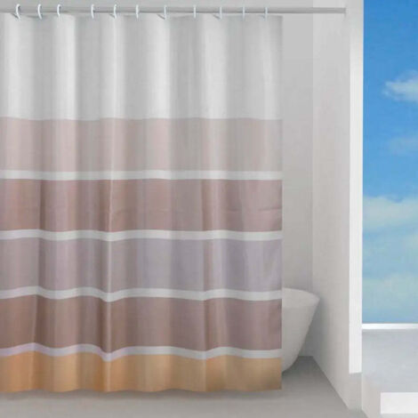 Rideau de Douche Plage 180 X 200 Beige/Marron