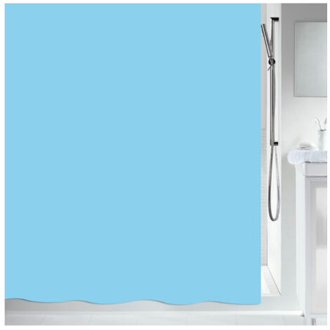 Rideau de douche polyester 180x200cm bleu - MSV
