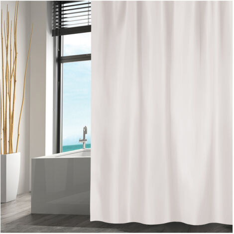 Rideau de Douche Polyester Blanc - 161614 - 120x200cm - M S V