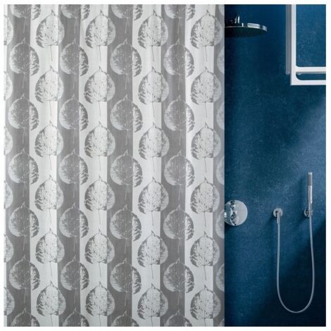 rideau de douche Polyester LEF 180x200cm Taupe Elements by Spirella
