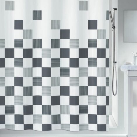Rideau de douche Polyester PART 120x200cm Gris & Blanc Spirella