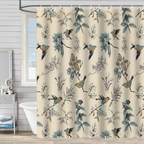 Rideau de douche - Rideau de douche imperméable de haute qualité - Luxueux et pratique - Accessoires de salle de bain - 150 x 180 cm - Oiseau volant
