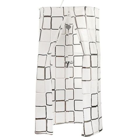 Rideau de Douche Ronde Polyester Taille 80cm