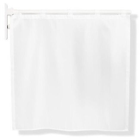 Rideau de douche SERIE 801 light Dekor uni blanc bleu acier