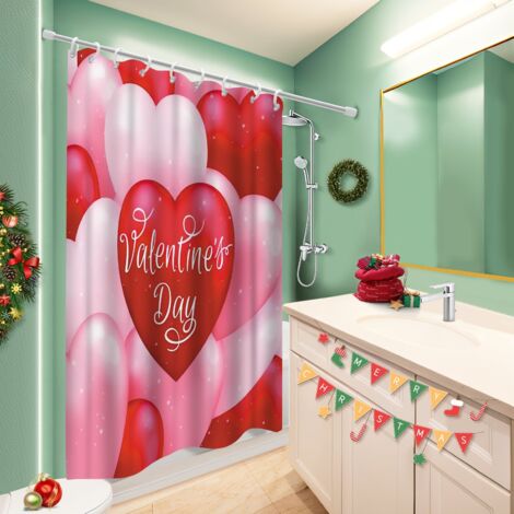 Rideau de douche tissu polyester 180x180 À œillets renforcés housse de baignoire pour idéal location saisonnière