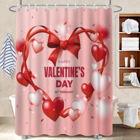 Rideau de douche tissu polyester 180x180 avec motif voile de douche pour votre chalet à la montagne