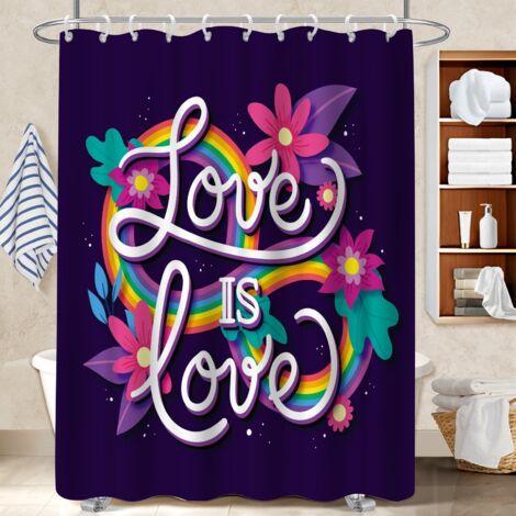 Rideau de douche tissu polyester 180x180 esthétique bâche polyester douche pour mobi