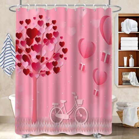 Rideau de douche tissu polyester 180x180 Évasion voile de douche pour adapté aux animaux domestiques