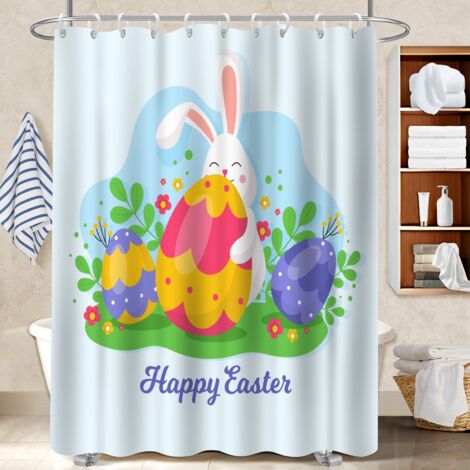 Rideau de douche tissu polyester 180x180 imprimé rideau imperméable pour solution pour angle difficile
