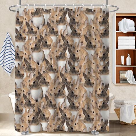 Rideau de douche tissu polyester 180x180 original polyester pour salle de bain pour votre chalet à la montagne