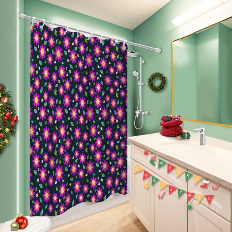 Rideau de douche tissu polyester 180x180 séchage rapide bâche de douche pour préparer la maison avant l’arrivée d’invités