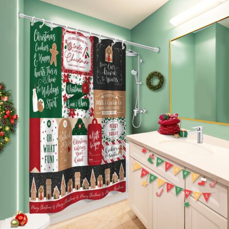 Rideau de douche tissu polyester 180x180 souple bâche polyester douche pour famille nombreuse