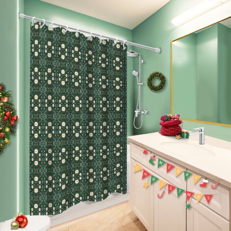 Rideau de douche tissu polyester 180x180 souple et fluide housse de baignoire pour ambiance spa à domicile