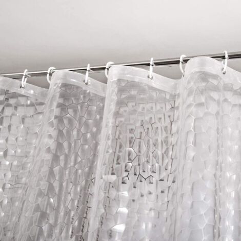 Rideau de douche transparent 180x200 cm