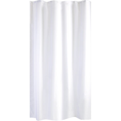 rideau de douche trendy tissu 120x200 blanc