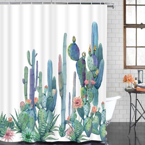 Rideau de douche tropical cactus 70×69