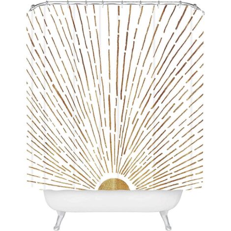 Rideau de douche tropical moderne « Laissez entrer le soleil », 203 x 152 cm, multicolore